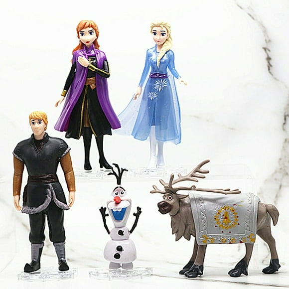 Disney Frozen 2 Elsa Anna Olaf Figures Model Princess Elza Girls Doll Toy Set Preferred Gift for Children Birthday Gift