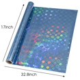 thumbnail image 3 of Papel de regalo Retrify con forma de copo de nieve azul holográfico, 43 cm x 10 m, 3 of 7