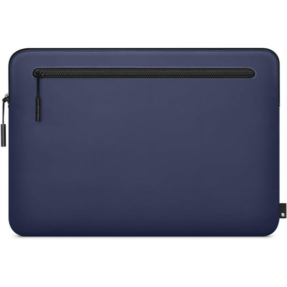 Incase Compact Laptop Sleeve with Flight Nylon - 16-inch MacBook/Laptop & iPad/Tablet Sleeve - Faux Fur Lining, Lightweight, Durable, Weather Resistant, Slip Pocket for Accessories - Navy
