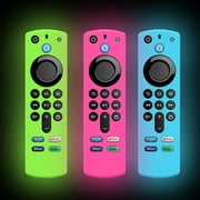 3-Pack Case for FireTV Stick 3rd Gen 2021 Glow in The Dark, Orange Alexa Voice Remote Protective Silicone Cover Glow in