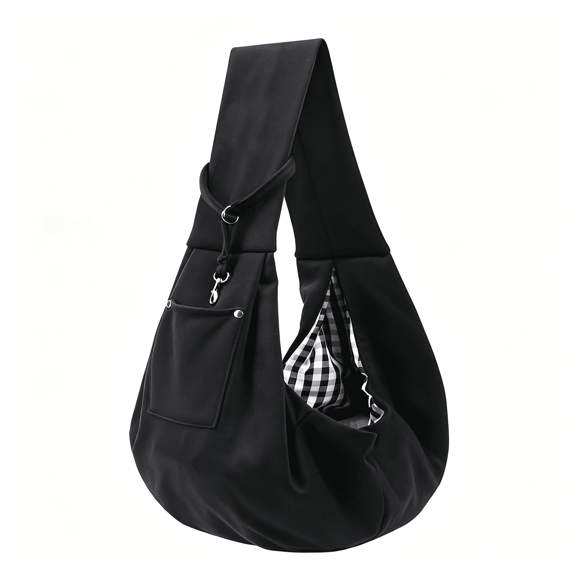 GASTROPOD Cat Sling Carrier Dog Pouch Carrier for Small Dogs 0-15 Lbs Cat Harness with Portable Pocket Cat Carrier for Outings (Black)
