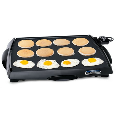 Presto Tilt 'N' Drain Big Griddle Electric Cool-Touch Griddle 07046