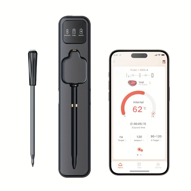 1pc, Meat Thermometers, Professional BBQ Thermometer, Intelligent Meat Temperature