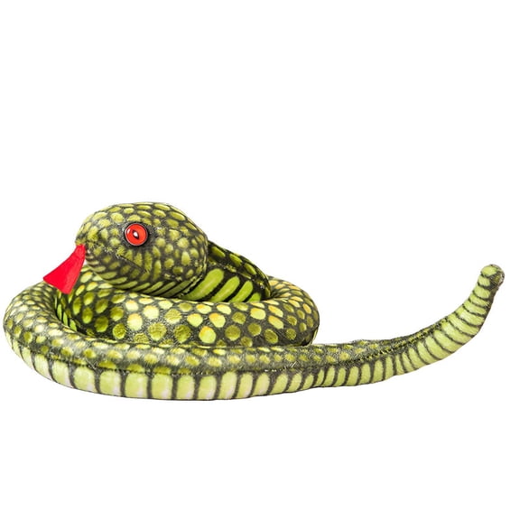 BESTSKY Snake Stuffed Animal,Unique Display Piece Mini Stuff,Fun Decorative Touch Snake Plush,Green,110cm