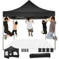 thumbnail image 4 of HOTEEL 10x10 Heavy Duty Canopy Tent with 4 Sidewalls,Pop up Commercial Gazebo, Waterproof Outdoor Tents with Roller Bag, Black, 4 of 12
