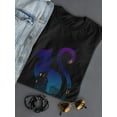 thumbnail image 3 of Cat With Night Town Silhouette T-Shirt Women -Image by Shutterstock, Female Medium, 3 of 4