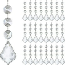 30PCS Crystal Acrylic Bead Garland Strands with Teardrop Pendants for Home Decor Wedding Party Chandelier Hanging Ornaments