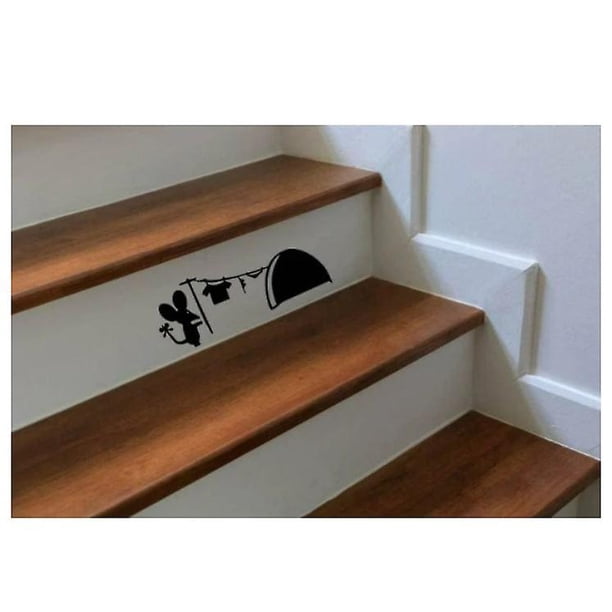 Adhesivo De Pared Realista Con Agujero De Ratn En 3d, Calcom