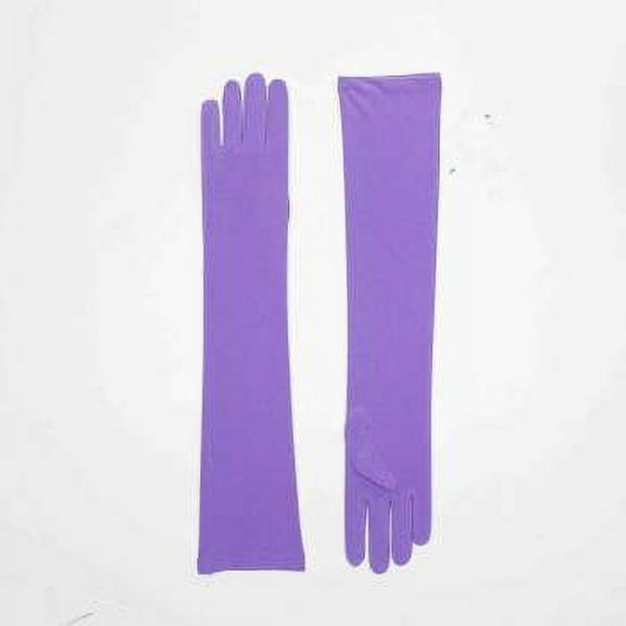 GLOVES-LONG NYLON PURPLE