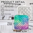 thumbnail image 2 of BaHomeck Pot Holders 4pcs dacron Made Square heat-resisting mat Machine Washable for Kitchen Oven Hot Pads 6.7inch*6.7inch,Mermaid Scales Pattern With Rainbow Pastel Colors And Watercolor Style, 2 of 5