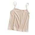 thumbnail image 3 of Pxxlle Spaghetti Straps Tank Tops for Women Spring Summer Casual Sleeveless Modal Top Solid Color Basic Shirts Beige Free Size, 3 of 7
