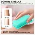 thumbnail image 7 of Abaima 3 Pcs Silicone Exfoliating Body Scrubber for Women Men, Silicone Body Shampoo Brush, Soft Silicone Loofah for Sensitive Skin in 3 Color, Shower Silicone Hair Scalp Massager, Lather Well, 7 of 7