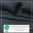thumbnail image 4 of Cotton Heathered Melange Jersey Knit Bed Sheet Set (California King, Navy), 4 of 7