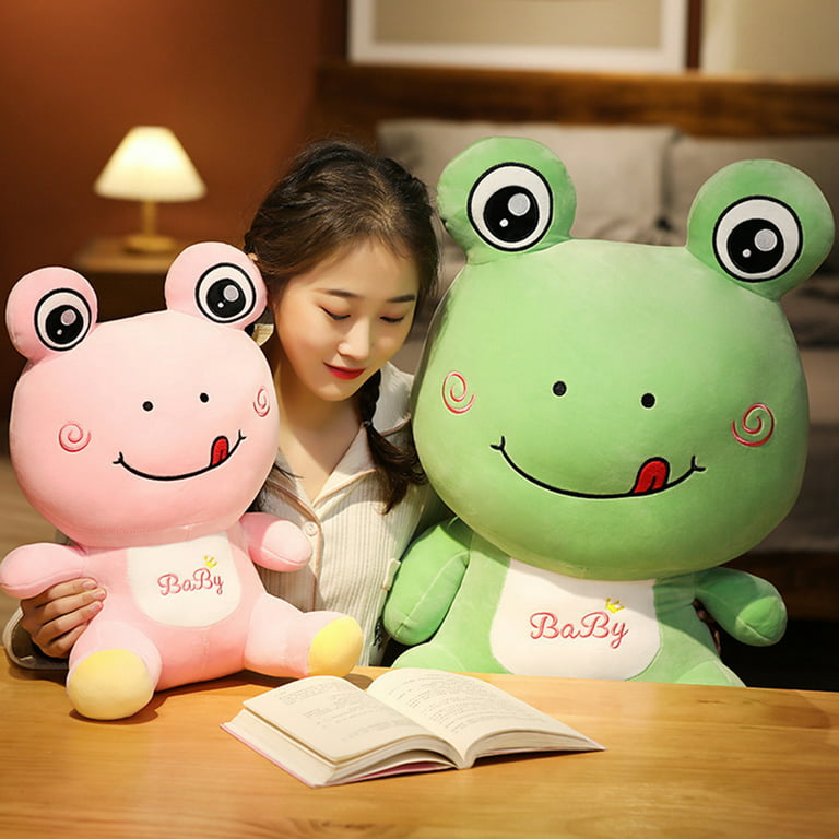 Lovely Frog Stuffed Animal Doll - Fully Filled with PP Cotton, Embroidered  Big Eyes and Letters Design, Perfect Christmas or Birthday Gift for Kids  and Toddlers, and Home Decor 