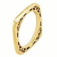 thumbnail image 3 of Bague Carrée en Argent Sterling Stackable Expressions Plaqué Or Poli Taille 6, 3 of 3