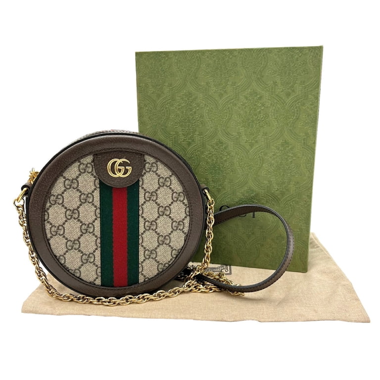 Pre-Owned GUCCI Gucci Ophidia Mini Round Shoulder Bag Chain 550618 