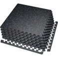 thumbnail image 1 of .&#Thick Sq Ft Rubber Top Exercise Equipment Mats High Density EVA Foam Mats with Rubber Top Interlocking Gym Flooring for Home Gym Protective Workout Mat /G, 1 of 9