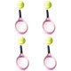 thumbnail image 2 of 4 conjuntos de mini bolas de tenis de tenis en miniatura y raquetas de tenis modelos de raqueta de tenis ornamental, 2 of 6