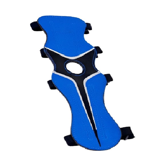 Yuarrent Protector de brazo de nailon con correas ajustables, manga de protección de seguridad para exteriores de liberación rápida, tiro y tiro con Azul