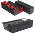 thumbnail image 3 of kurtrusly Card Deck Box Holder Storage Organizer Album Trading Album Container for TCG Black Red, 3 of 8