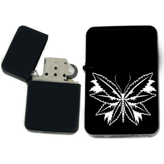 Leaf Collection s Infinity Black Matt Windproof Lighters! (WD-4) - Christmas, Halloween & Valentines Day Gift