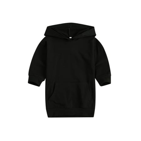 

Baby Girl Hooded V-Collar Princess Front Pocket Dress Warm Hat