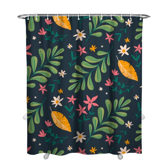 Country Peony Garden Shower Curtain – Watercolor Rustic Floral Aesthetic, 72x84 Inches