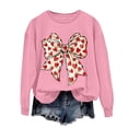 thumbnail image 2 of Ounisa Long Sleeve Shirts for Women Crewneck Valentine's Day T Shirts Love Bow Printed Tee Tops Fashionable Pullover Clothes, 2 of 8