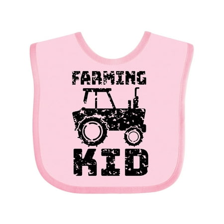 

Inktastic Farming Kid- tractor distressed look Gift Baby Boy or Baby Girl Bib