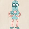 thumbnail image 2 of CafePress - Robot Valentine Heart Tote Bag - Unisex Canvas Tote Bag, Beige, 1-Piece, 2 of 6