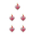 thumbnail image 1 of Langgg Keyring Keyholder DIY Small Decorative Purse Pendent Multipurpose Sweet Gift Workmanship Bag Decor Heart Keychain Rose Red/White 5Set, 1 of 6
