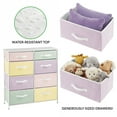 thumbnail image 3 of mDesign Tall Storage Dresser Furniture with 8 Slim Fabric Drawers, Bright/Multi, 3 of 7