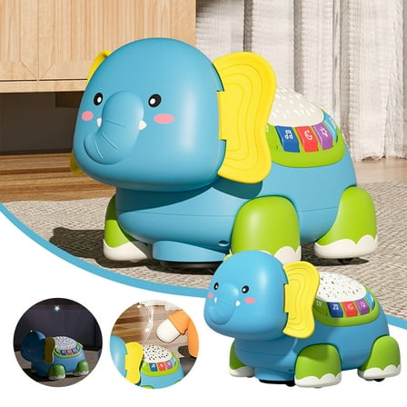 Oefntac Toys For Boys Crawling Toys Musical Light Up Toys for 6 to 12 Months Infant Toy with Light Sound Automatically Avoid Obstacles No Remote Control