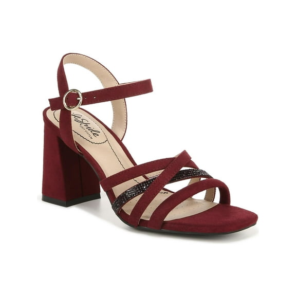 LifeStride Womens Belle Faux Suede Strappy Heels