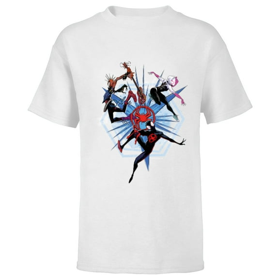 Marvel Spider-Man: Across the Spider-Verse Miles Gwen Hobie - Short Sleeve T-Shirt for Kids - Customized-White