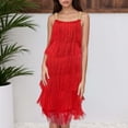 thumbnail image 2 of Women’s Dresses Flapper Dresses 20s Gatsby with All-Over Fringe Mini Dresses, 2 of 4