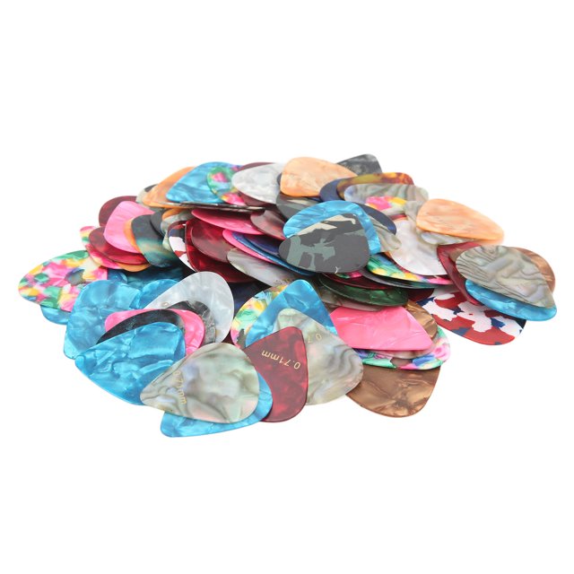 Kit De Púas De Guitarra, 100PCS Decoración Liviana Juego De Púas De Celuloide De 0.71 Mm De Espesor Para Instrumentos De Cuerda ANGGREK Celluloid Guitar Picks
