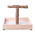 thumbnail image 1 of Bird Stand Parrot Lovebirds Tabletop Bird Playground with Base T Shaped Portable, 1 of 9