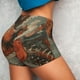 thumbnail image 4 of Fotbe Gigantic Skull In Clouds Shorts Sin Costuras – Shorts Deportivos de Cintura Alta para Mujer, Elásticos para Gimnasio, Yoga, Running o Ciclismo-X-Large, 4 of 8