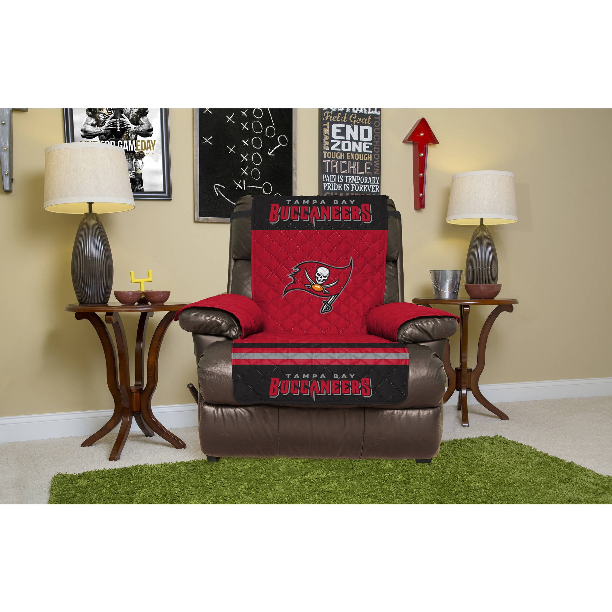 NFL Licensed Furniture Protector, Recliner, Tampa Bay Buccaneers