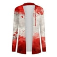 thumbnail image 5 of TFEOQRY Women's Evil Pattern Cardigan Long Sleeve Open Front Coat Casual Fall Winter Outerwear Red-1, 5 of 6