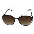 thumbnail image 4 of Isaac Mizrahi Womens Square Brown Open Front Metal Sunglass,  IM 31262, 4 of 6