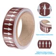 thumbnail image 3 of Uxcell Flow Arrow Tape, Polyethylene Pipe Marking Sticker, 1.2 inch x 33 ft, Brown/White, 3 of 5