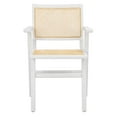 thumbnail image 4 of SAFAVIEH Couture Hattie Coastal Cane Solid Dining Armchair, White/Natural (Set of 2), 4 of 12