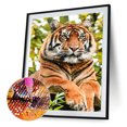 thumbnail image 1 of Cuadros Decorativos Kits de pintura de diamante 5D DIY taladro redondo completo tigre mosaico hogar Likrtyny embutido en tela, 1 of 9