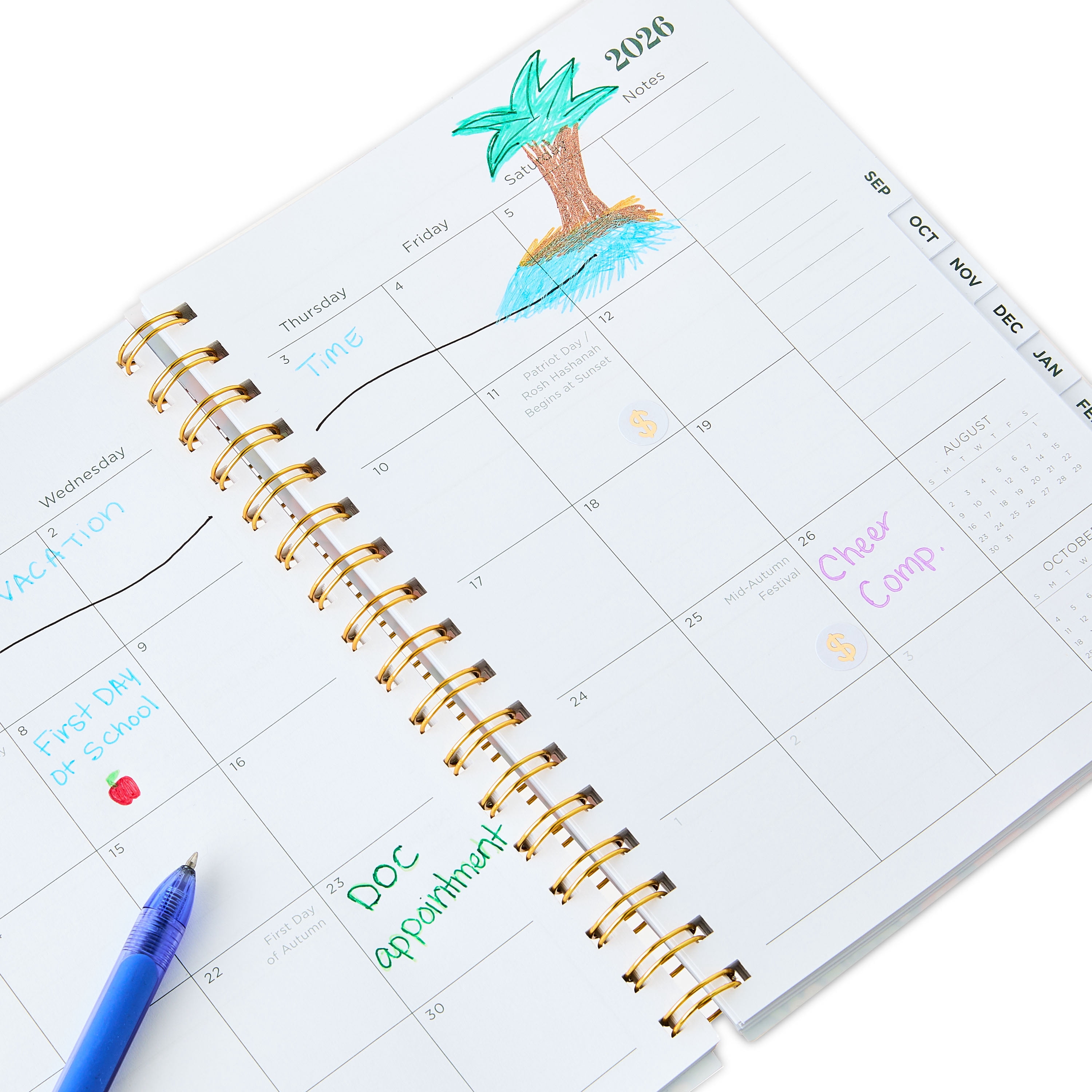 Pen+Gear 15-Month Monthly/Weekly Planner, 6.75" x 9", Multicolor Floral, April 2026-June 2027