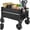Black, variant on Collapsible Wagon Cart with Wheels Foldable - Folding Utility Heavy Duty Wagons Carts for Grocery Sports Garden Shopping Camping Wheelbarrows