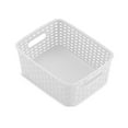 thumbnail image 3 of Set of 6 Plastic Storage Baskets, Small Pantry Organizer Bins, Household Organizers with Cutout Handles for Kitchen Organization, Countertops, Cabinets, Bedrooms, and Bathrooms, 3 of 5
