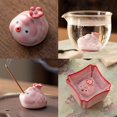 thumbnail image 3 of Pink Ceramic Ornament, Internet Famous Bubble Fish Pet Tea Bowl, 3 of 8