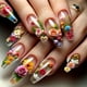 thumbnail image 1 of 24 Pegatinas de Flores para Decoración de Uñas | Set de Uñas Postizas Transparentes con Diseño de Viento para Europa y Ee. Uu. | Uñas Acrílicas Multicolor | 12 Tamaños Diferentes | 1 Ml | para Bailes, 1 of 7